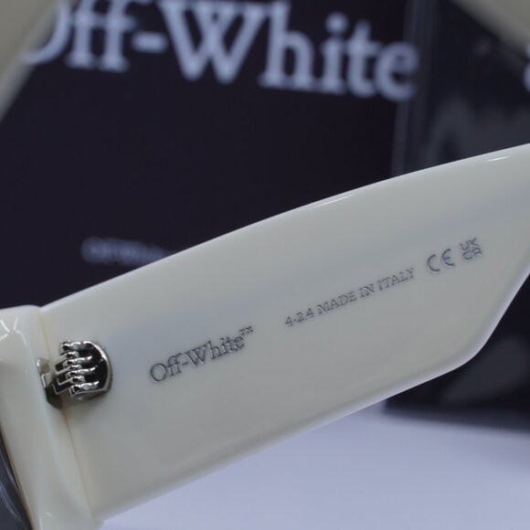 Off-White OERI148 DOVER 0107 Square Sunglasses – White\\ Grey main image 7